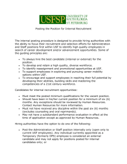 Posting the Postion for Internal Recruitment