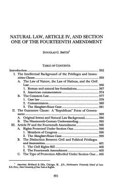 natural law, article iv, and section one of the fourteenth amendment
