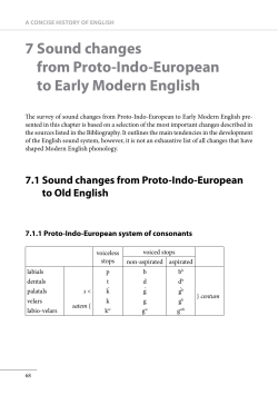 7 Sound changes from Proto-Indo-European to Early Modern English