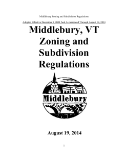 Zoning and Subdivision Regulations