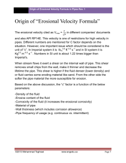 Origin of Erosional Velocity Formula