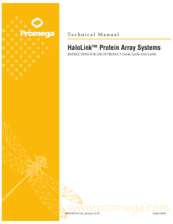 HaloLink Protein Array Systems Technical Manual #TM310
