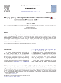 Defying gravity: The Imperial Economic Conference and