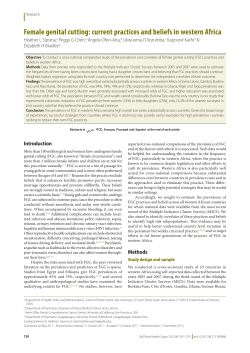 Female genital cutting: current practices and beliefs in western