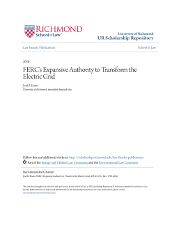 FERC`s Expansive Authority to Transform the Electric Grid
