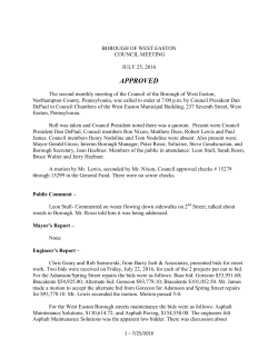 APPROVED - West Easton Borough