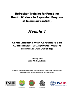 Module 4 - IMMUNIZATIONbasics