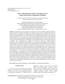 Factors Affecting Human Resource Development