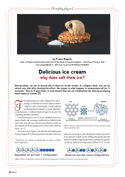 Delicious ice cream, why does salt thaw ice?