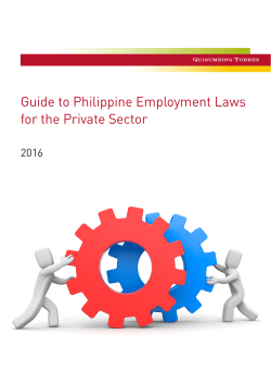 Guide to Philippine Employment Laws for the