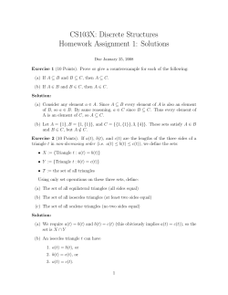 CS103X: Discrete Structures Homework Assignment 1: Solutions