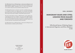 immigrant issues and cities