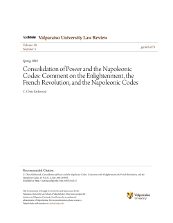 Consolidation of Power and the Napoleonic Codes
