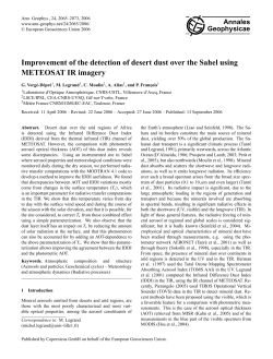 Improvement of the detection of desert dust over the Sahel using