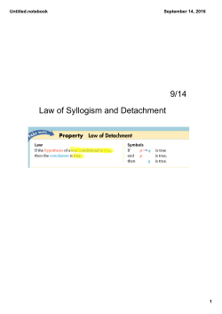 Law of Syllogism and Detachment 9/14