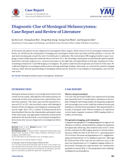 Diagnostic Clue of Meningeal Melanocytoma: Case Report and
