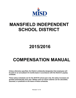 MISD Salaries - Mansfield ISD