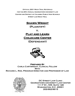 Shawn Wright (Plaintiff) v. Play and Learn Childcare Center