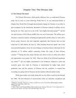 Chapter Two: The Chicano side