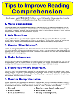 Tips to Improve Reading Comprehension