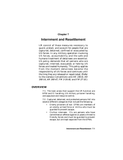 Internment and Resettlement