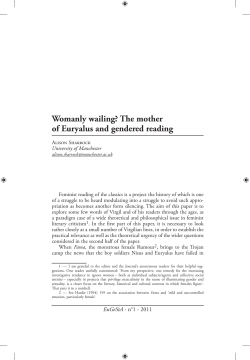 Womanly wailing? The mother of Euryalus and gendered