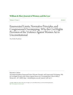 Enumerated Limits, Normative Principles, and Congressional