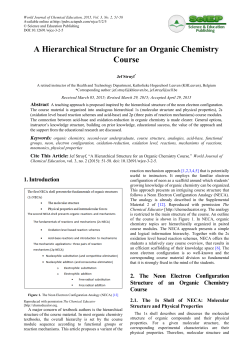 A Hierarchical Structure for an Organic Chemistry Course
