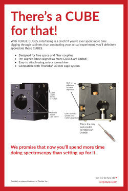 There`s a CUBE for that! - FERGIE Spectroscopy System