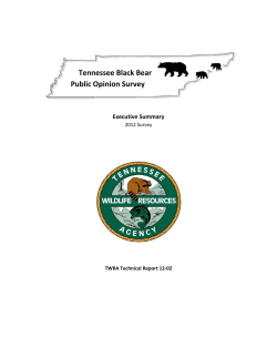 Tennessee Black Bear Public Opinion Survey