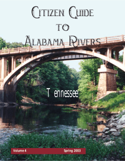 citizens guide to alabama rivers: tennessee river