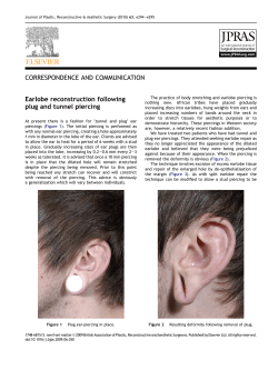 Earlobe reconstruction following plug and tunnel piercing