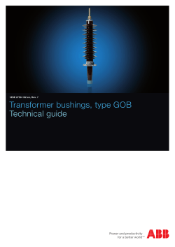 Transformer bushings, type GOB Technical guide