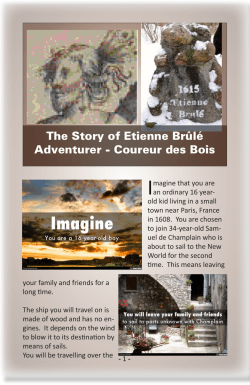 The Story of Etienne Br&ucirc;l&eacute; Adventurer
