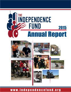 Annual Report - The Independence Fund