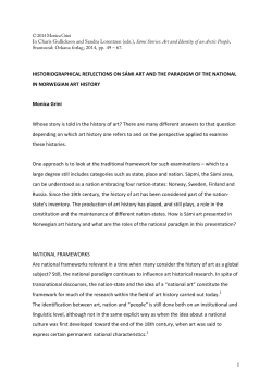 1 HISTORIOGRAPHICAL REFLECTIONS ON S&Aacute;MI ART AND THE