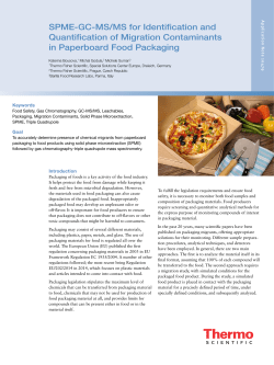 SPME-GC-MS/MS for Identification and Quantification of Migration