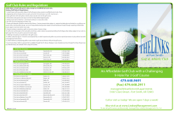Golf Club Rules and Regulations