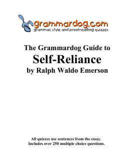 SELF-RELIANCE by Ralph Waldo Emerson