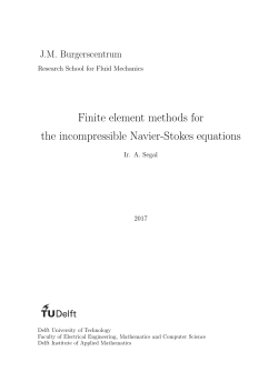Finite element methods for the incompressible Navier