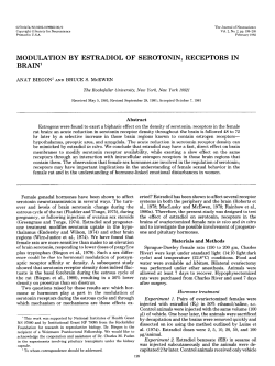 modulation by estradiol of serotonin, receptors in brain