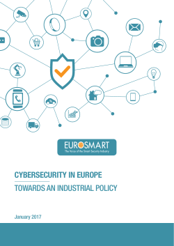 CYBERSECURITY IN EUROPE TOWARDS AN INDUSTRIAL POLICY