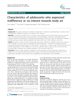 Characteristics of adolescents who expressed