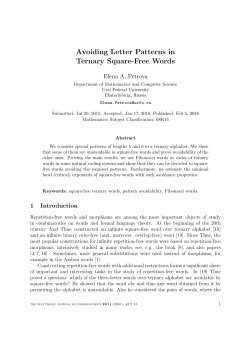 Avoiding Letter Patterns in Ternary Square