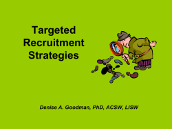 Targeted Recruitment Strategies