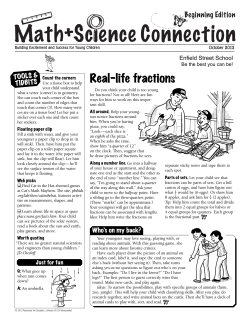 Real-life fractions - Enfield Street School