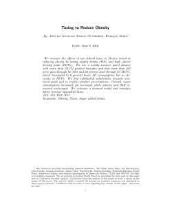 Taxing to Reduce Obesity