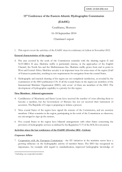 13th Conference of the Eastern Atlantic Hydrographic Commission