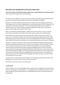 Not what you had planned as the year`s bike tour?