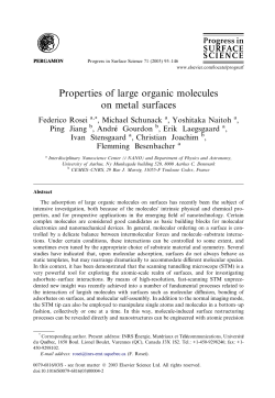 Properties of large organic molecules on metal